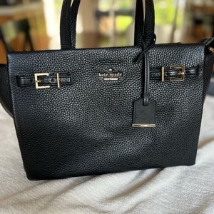 Kate Spade Black Leather Tote Bag